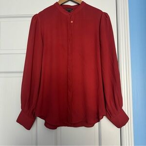 Ann Taylor Deep Red Blouse